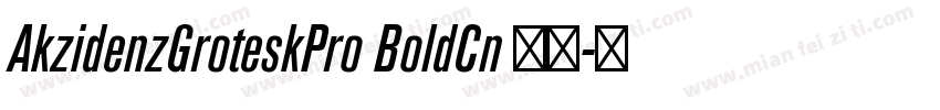 AkzidenzGroteskPro BoldCn 粗体字体转换